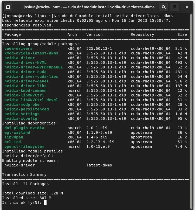 NVIDIA в Rocky Linux