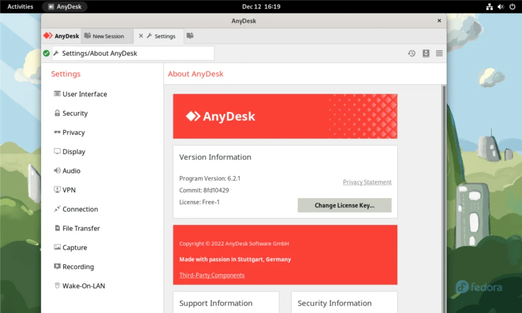 Как установить AnyDesk на Fedora 40 или 39