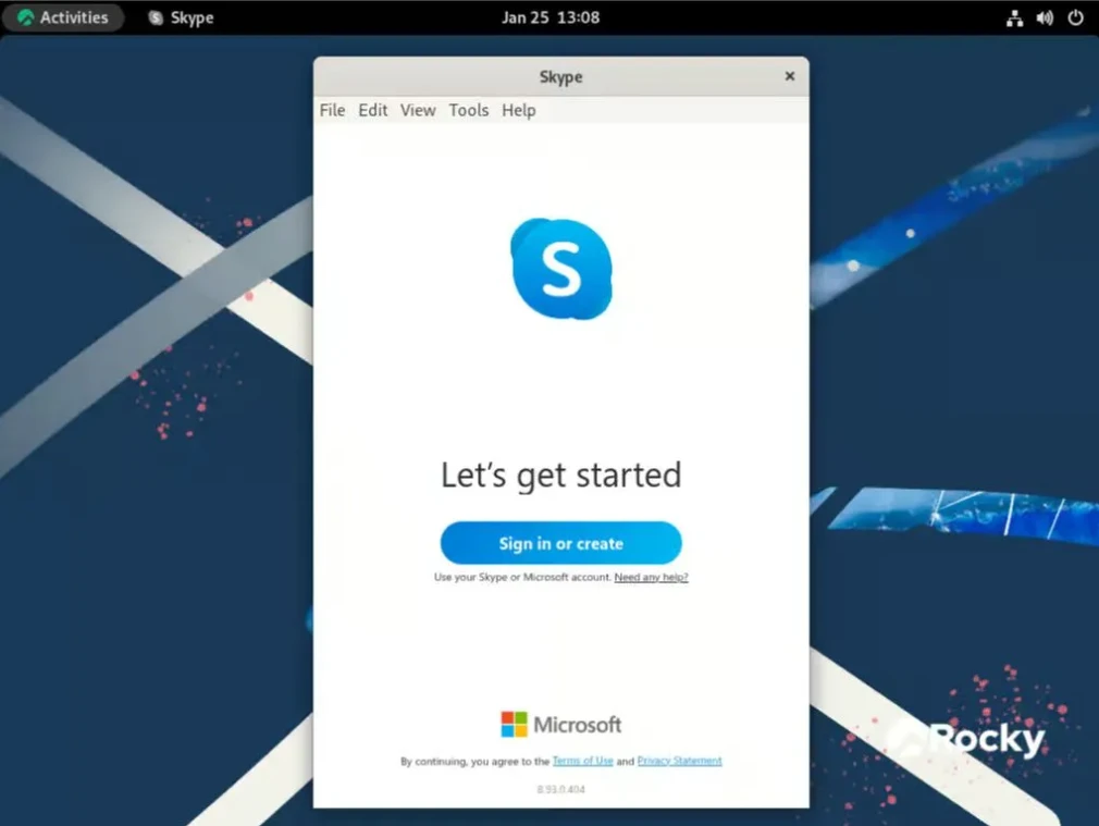 Skype на Rocky Linux