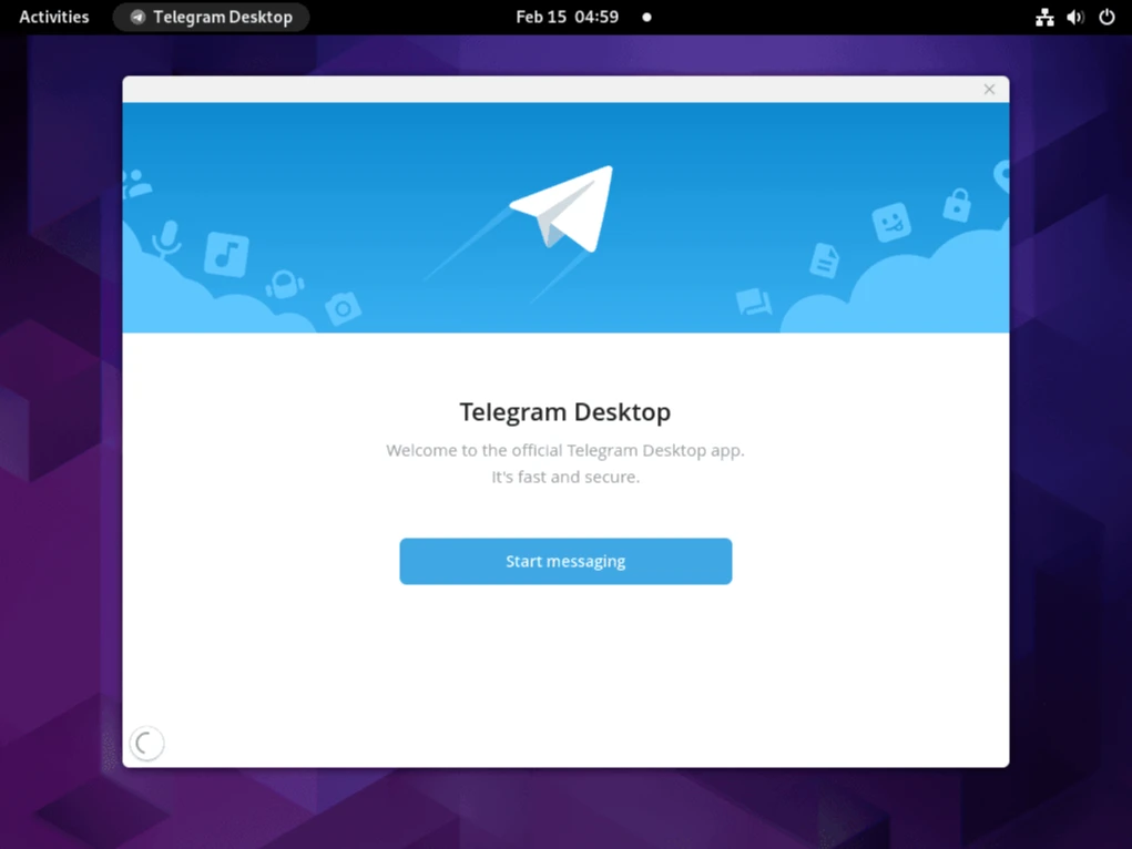 Telegram в системе Fedora Linux