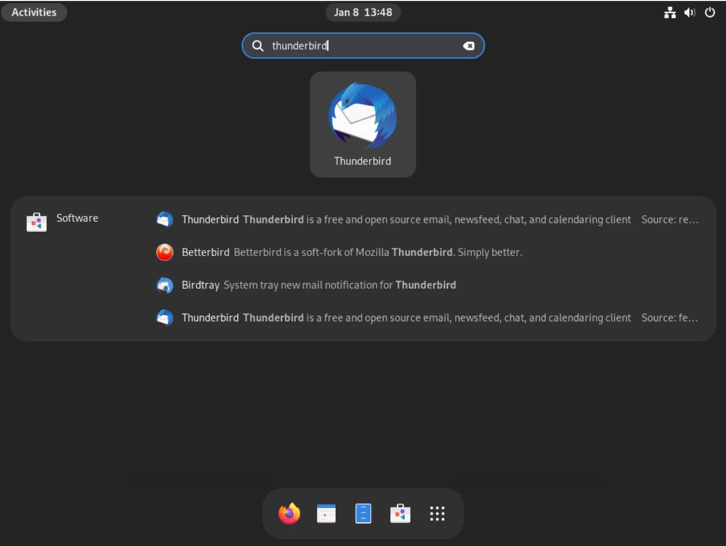 Как установить Thunderbird на Fedora