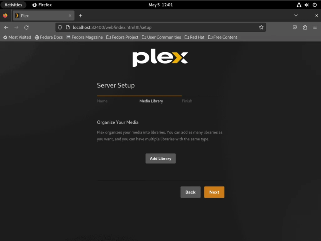 Plex Media Server на Fedora