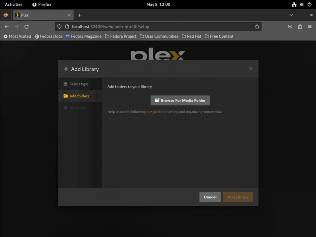 Plex Media Server на Fedora